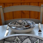 Service à couscous assiettes jattes Marocain noir Liseré- 12 pers