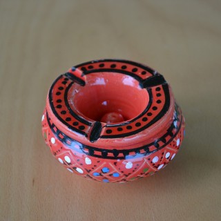 Lot de 2 mini cendriers Marrakech Noir et Rouge