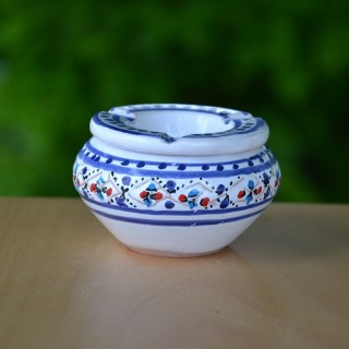 Lot de 2 mini cendriers Marrakech Blanc et Orange