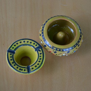 Lot de 2 mini cendriers Marrakech Noir et Vert