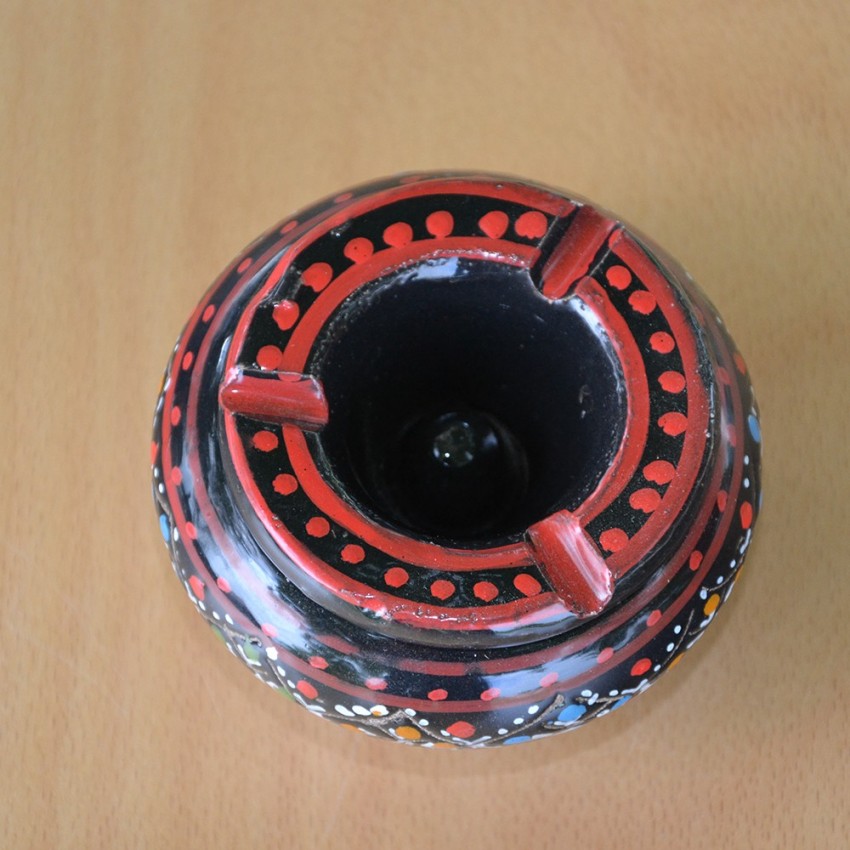 Lot de 3 mini cendriers Marrakech Rouge, Noir et Blanc