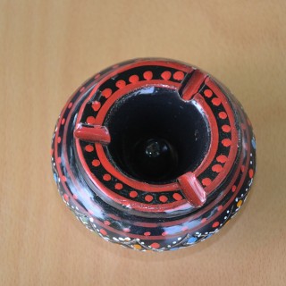 Lot de 3 mini cendriers Marrakech Rouge, Noir et Blanc