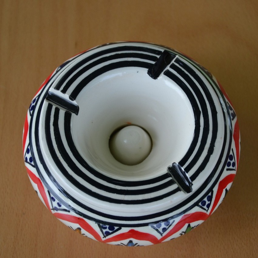 Cendrier Moyen modèle anti fumée Bakir rouge - D 12 cm