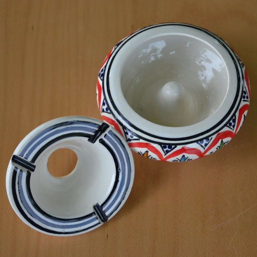 Cendrier Moyen modèle anti fumée Bakir rouge - D 12 cm