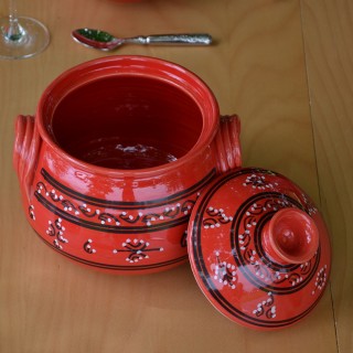 Soupière Tatoué rouge