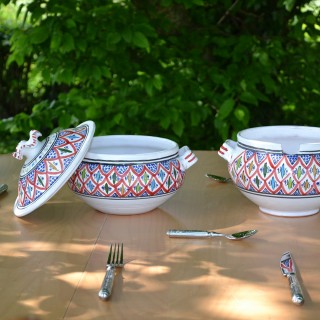 Couscoussier Bakir rouge - Grand modèle