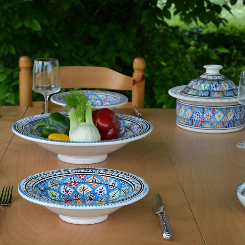 Service à couscous assiettes Tebsi Bakir Royal - 12 pers