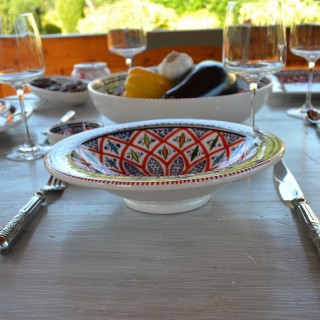 Lot de 6 assiettes Tebsi Bakir rouge - D 23 cm