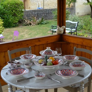 Lot de 6 assiettes Tebsi Bakir rouge - D 23 cm