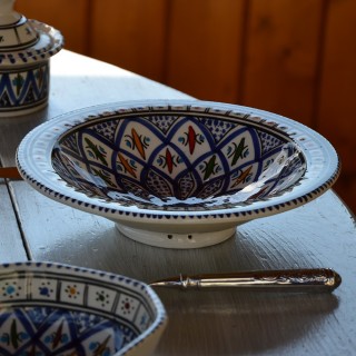 Lot de 6 assiettes Tebsi Bakir bleu - D 23 cm