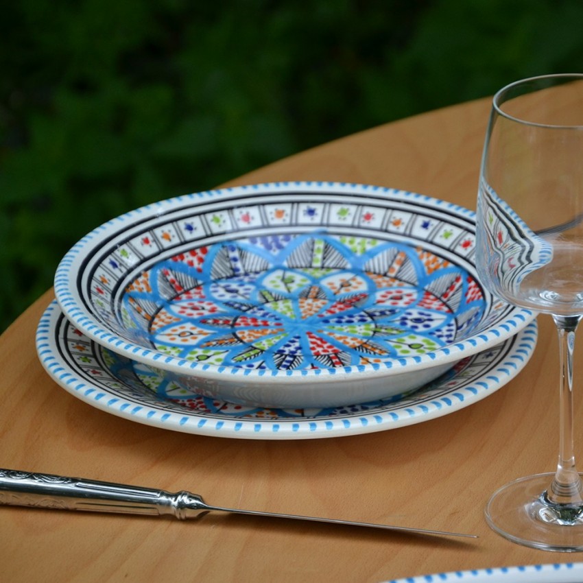 6 assiettes plates Bakir Royal - D 28 cm