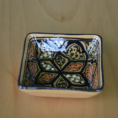 Plat carré Medina miel - L 11 cm 2