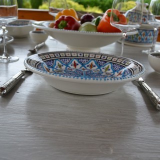 Service à couscous assiettes creuses Bakir turquoise -  pers