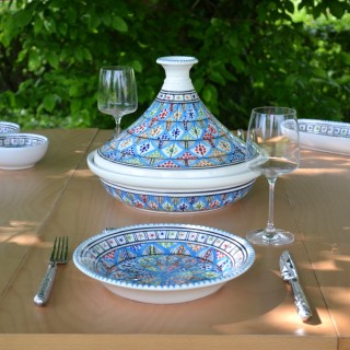 Service tajine assiettes creuses Bakir Royal - 8 pers
