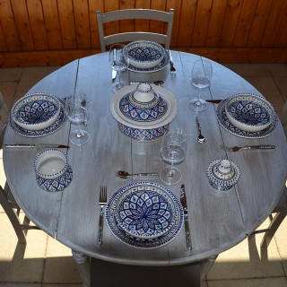 Service à soupe Bakir bleu - 12 pers