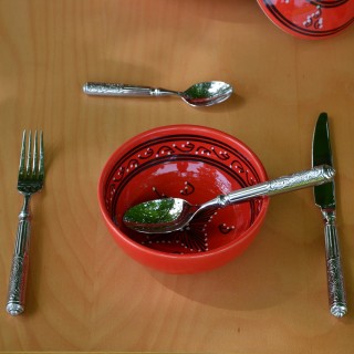 Service à soupe Tatoué rouge - 6 pers