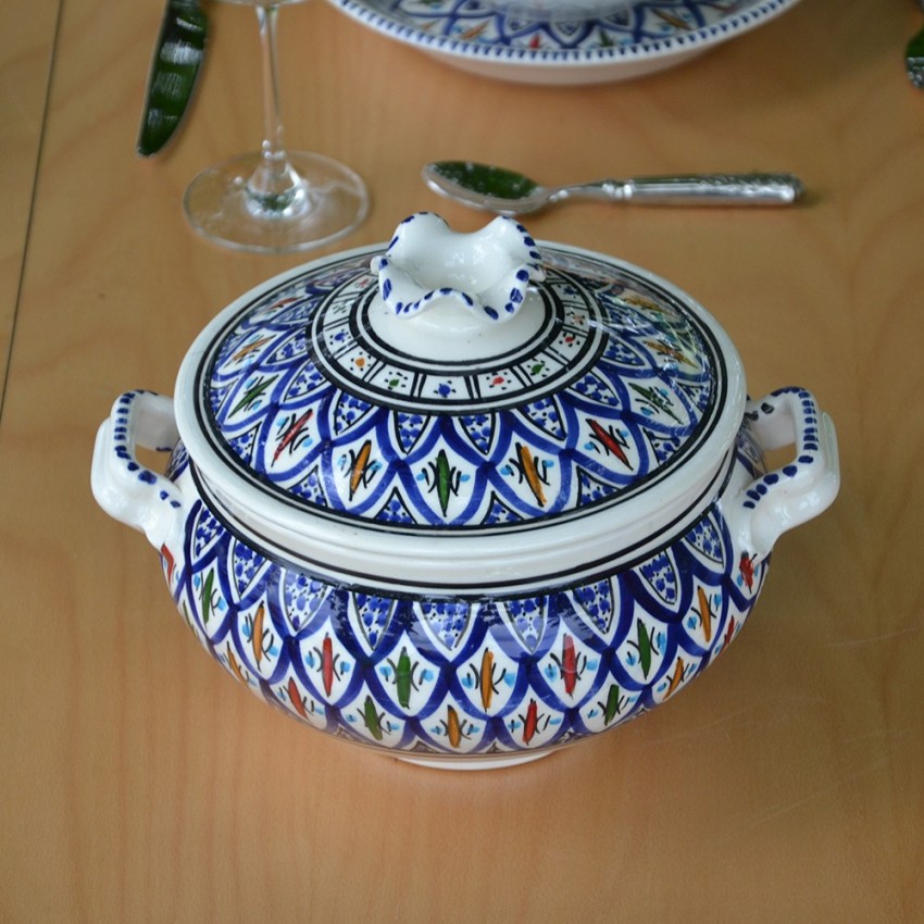 Service à soupe Jileni bleu - 12 pers