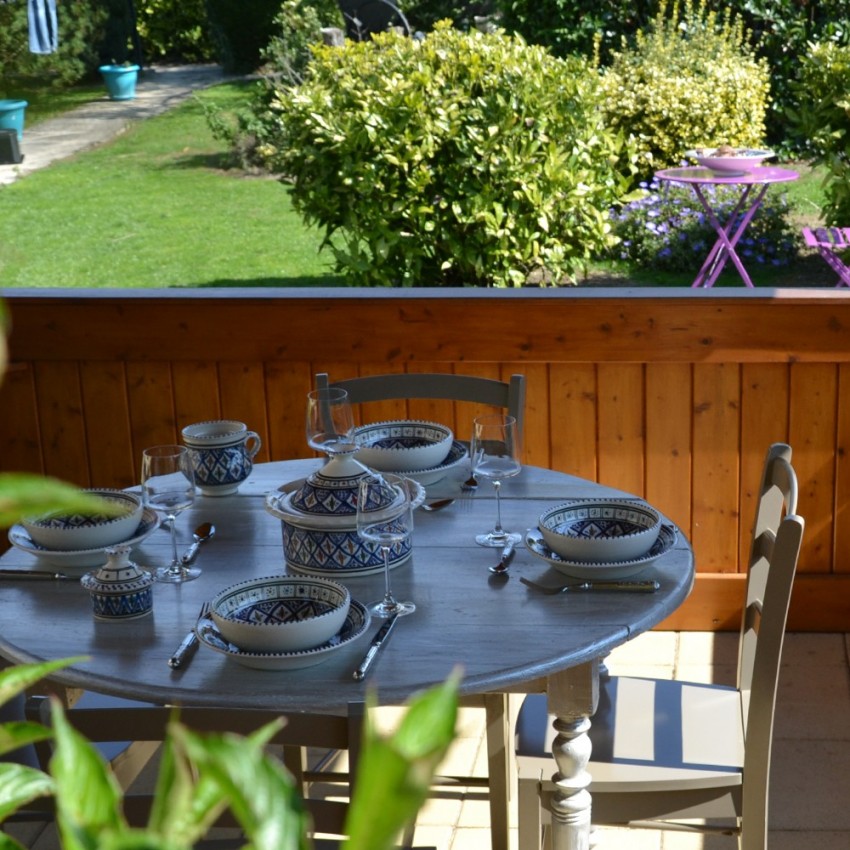 Service à soupe Jileni bleu - 8 pers