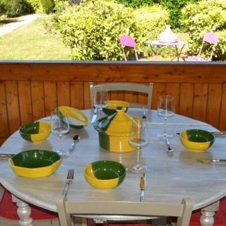 Service à soupe Kerouan jaune et vert - 8 pers