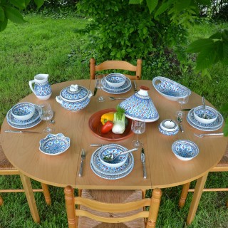 Service à soupe avec bols Bakir turquoise - 8 pers