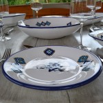 Lot de 6 assiettes plates Khelel bleu - D 24 cm