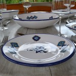 Lot de 6 assiettes plates Sahel bleu - D 24 cm
