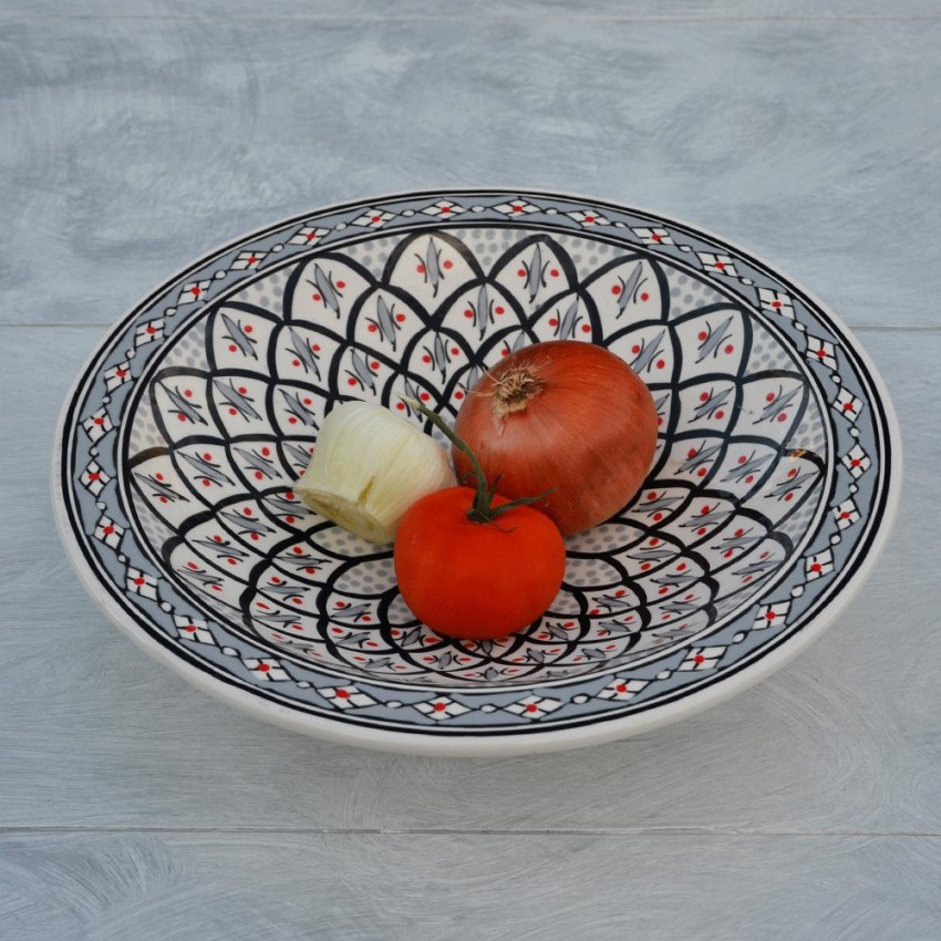 Service à couscous assiettes Tebsis Bakir gris - 6 pers