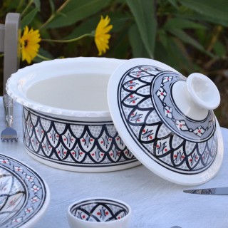 Service à couscous assiettes creuses Bakir gris - 6 pers