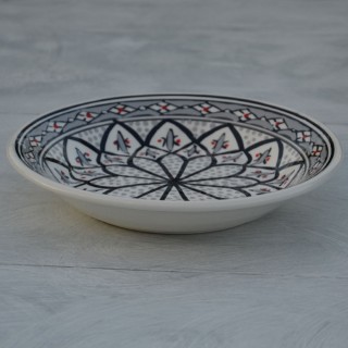 6 assiettes creuses Bakir gris - D 24 cm