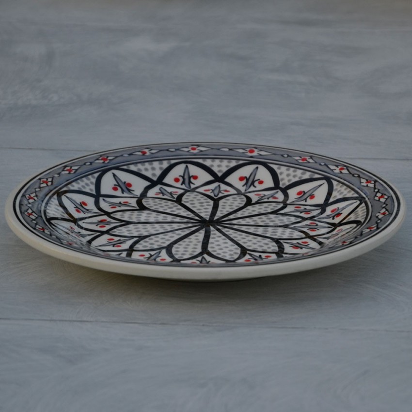 Assiette plate Bakir gris - D 24 cm