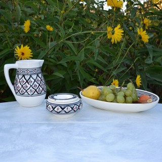 Plat ovale Bakir gris - L 24 cm