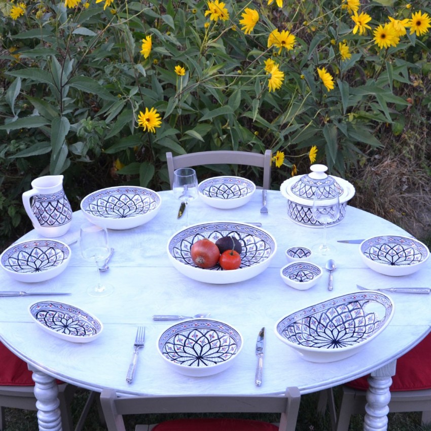 Plat ovale Bakir gris - L 30 cm