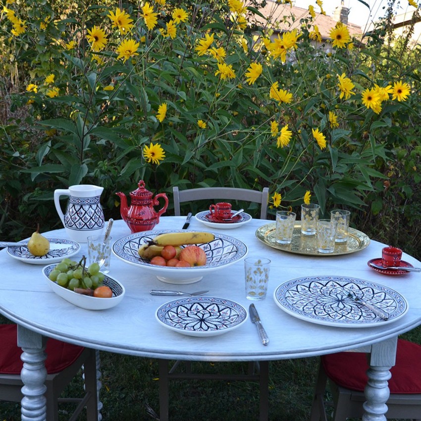 Plat ovale Bakir gris - L 40 cm