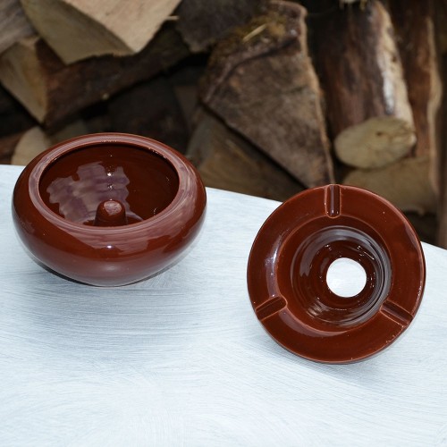 Cendrier Tunisien Uni marron - Moyen modèle 2