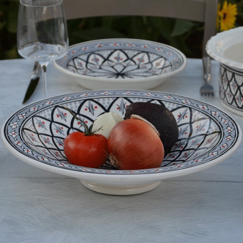 Service à couscous assiettes creuses Bakir gris - 12 pers