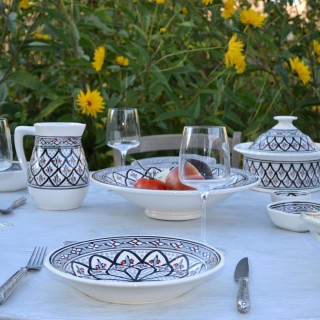 Service à couscous assiettes creuses Bakir gris - 12 pers