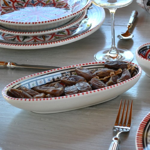 Plat ovale Bakir rouge - L 20 cm