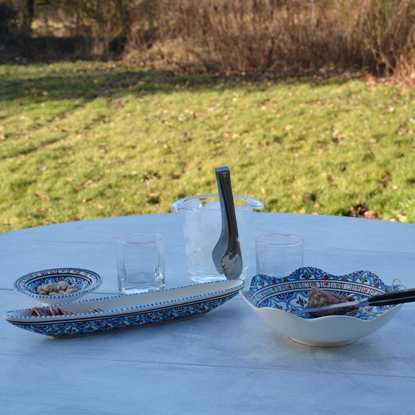 Plat baguette Jileni Turquoise L 38 cm