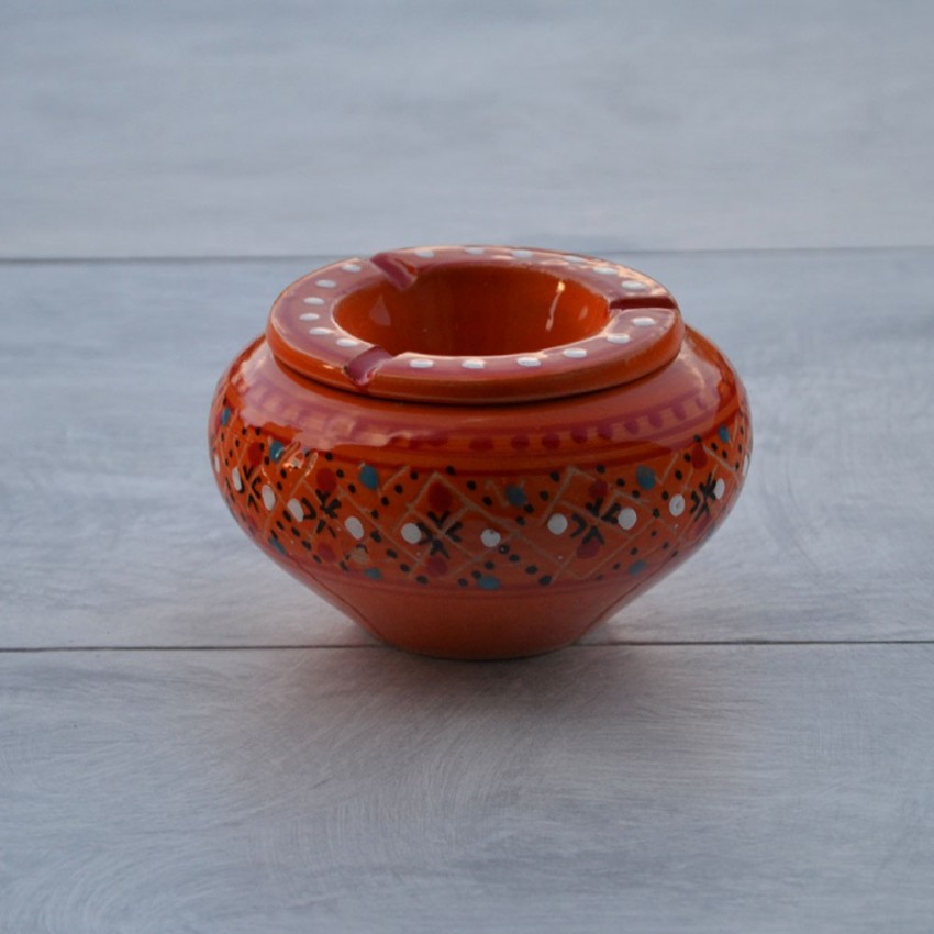Cendrier anti fumée Marrakech Orange - Moyen modèle