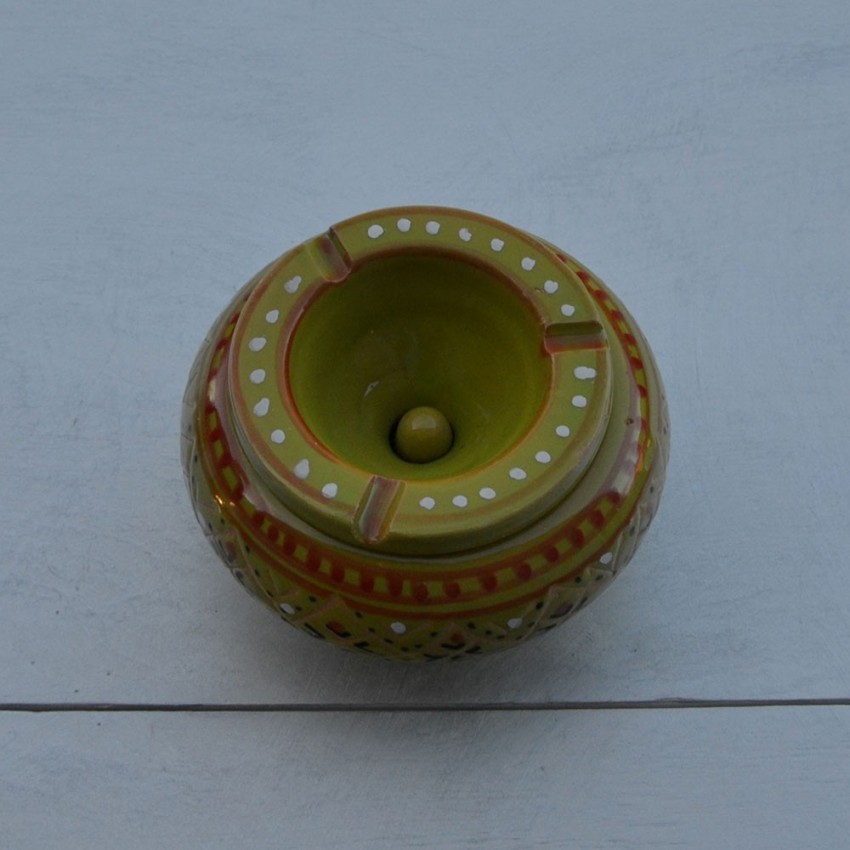 Cendrier anti fumée Marrakech vert - Moyen modèle