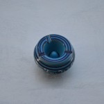 Cendrier anti fumée Tatoué bleu clair - Mini modèle