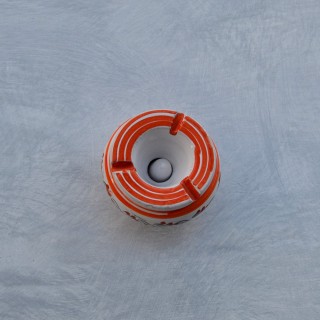 Cendrier anti fumée Tatoué orange et blanc - Mini modèle