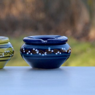 Lot de 2 mini cendriers Tatoué Orange et Tatoué Bleu nuit