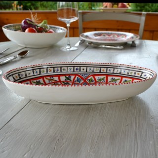 Plat ovale Bakir rouge - L 40 cm