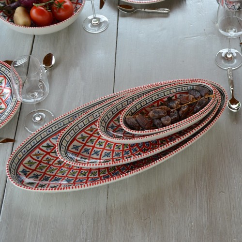 Plat ovale Bakir rouge - L 53 cm 2