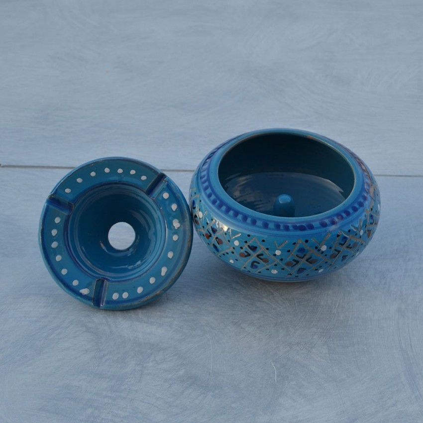 Cendrier anti fumée Marrakech Bleu - Moyen modèle