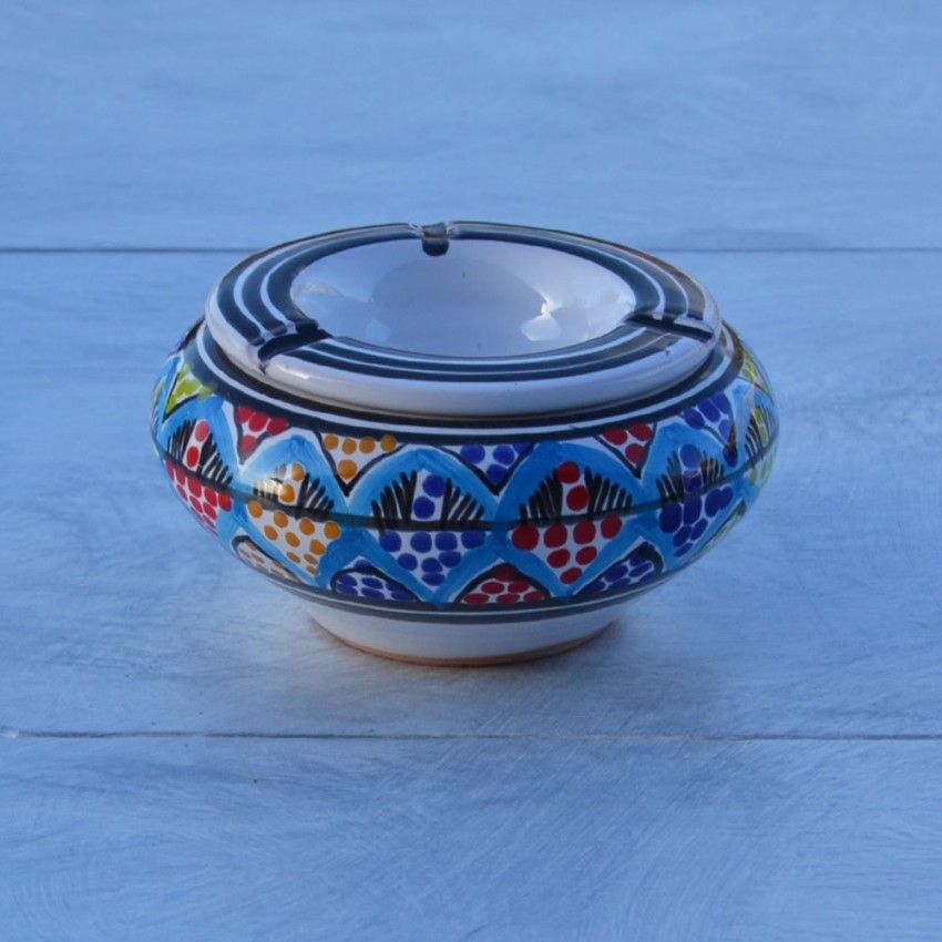 Cendrier anti fumée Bakir Royal Turquoise - Moyen modèle