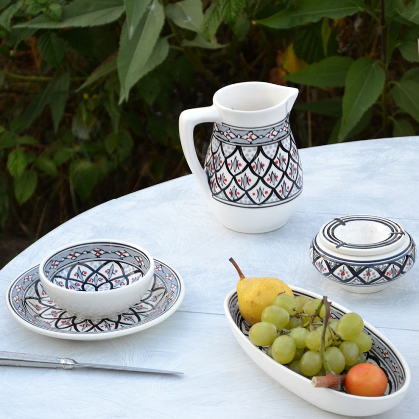 Service à salade de fruits Bakir gris - 12 pers