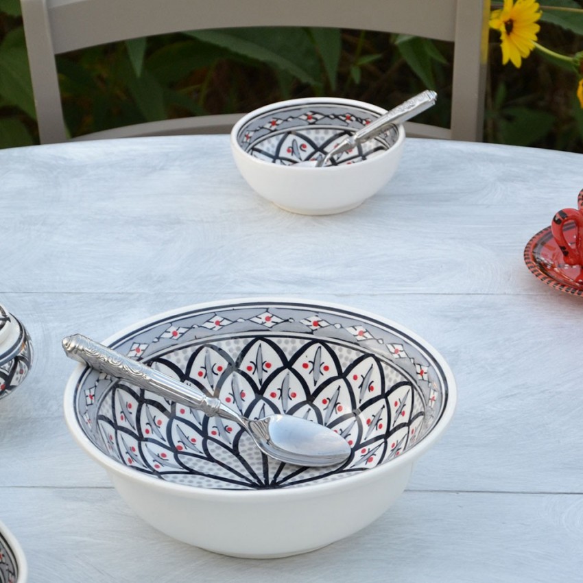 Service à salade de fruits Bakir gris - 12 pers