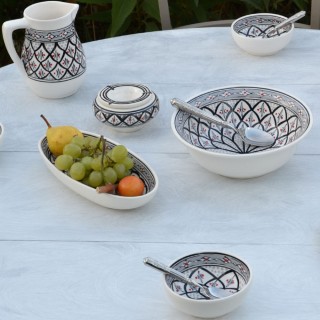 Service à salade de fruits Bakir gris - 8 pers